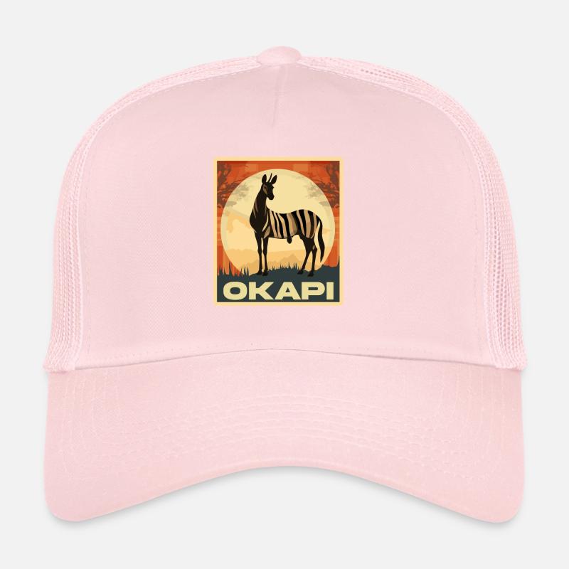 Okapi Sunset Spirit Animal Trucker Cap