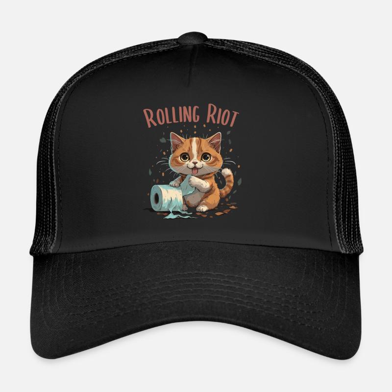 Aventure du rouleau de papier : Chat mignon Casquette trucker 
