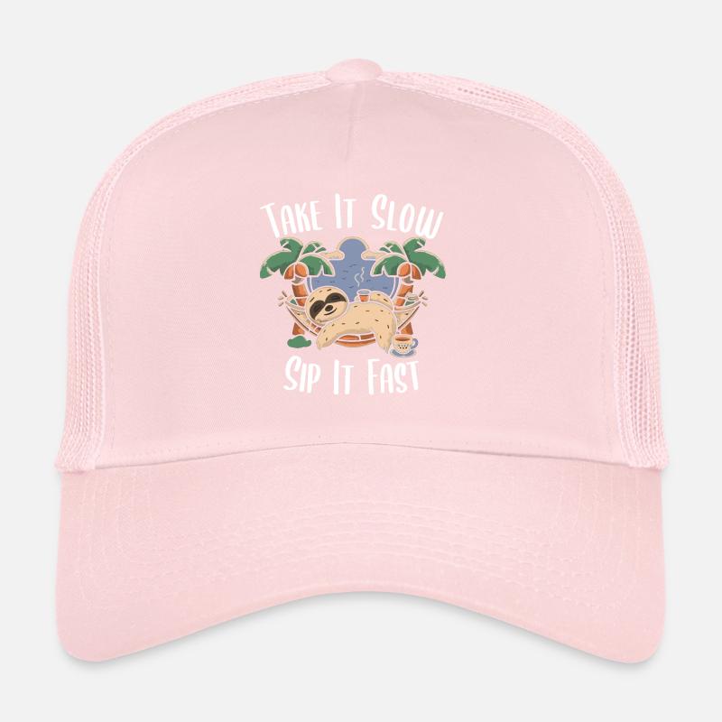 Kaffee-Pause: Faultier in Hängematte Trucker Cap