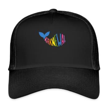 Karnewal Karneval Fasching Konfetti Fastelovend - Trucker Cap - Schwarz/Schwarz - Vorne