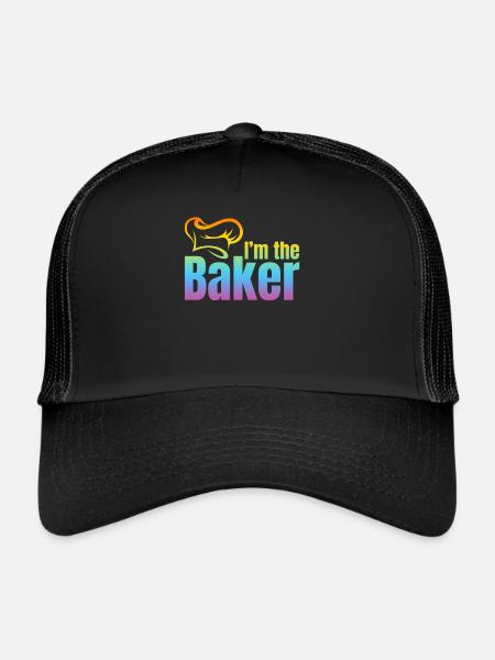 Bakery Baker Baker Sayings - Je suis le boulanger - Casquette trucker  - noir/noir - Devant