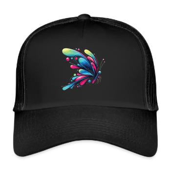Dream Wings: Creative Butterfly Pattern - Trucker Cap - black/black - Front