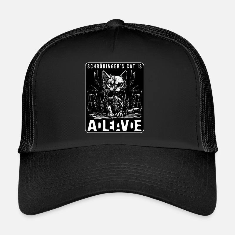 Schrodinger's Cat Dead And Alive Trucker Cap