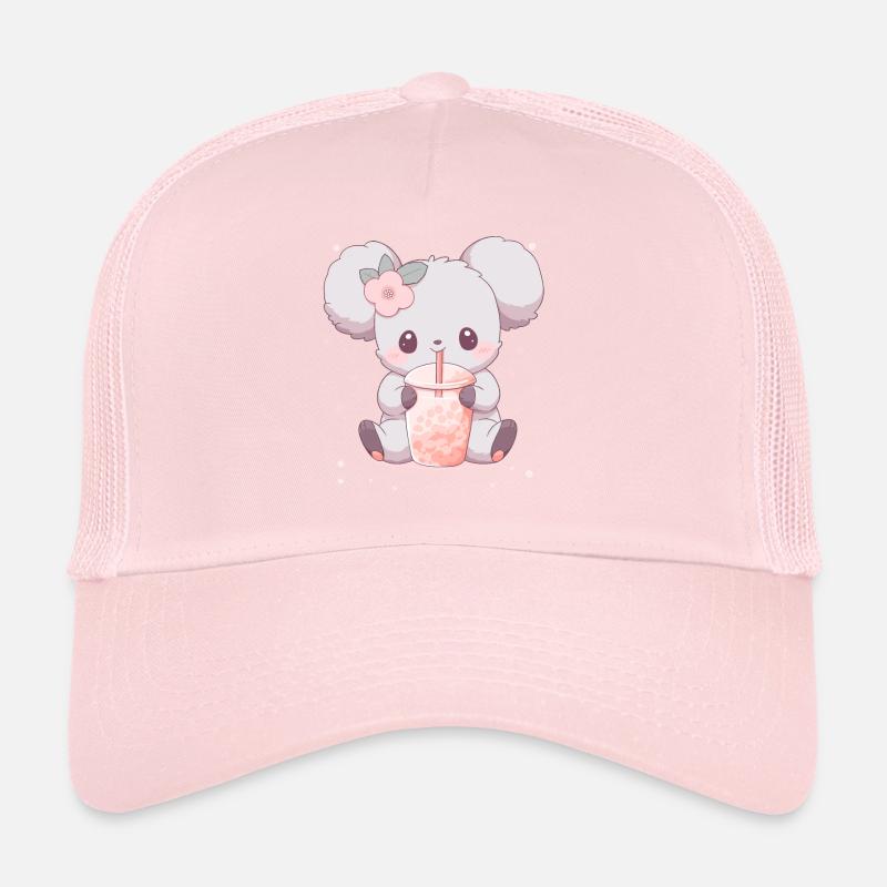 Kawaii Koala Boissons Boba Bubble Tea Chibi Casquette trucker 