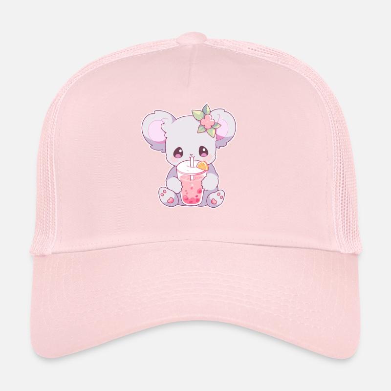 Kawaii Koala trinkt Boba Bubble Tea Chibi Trucker Cap