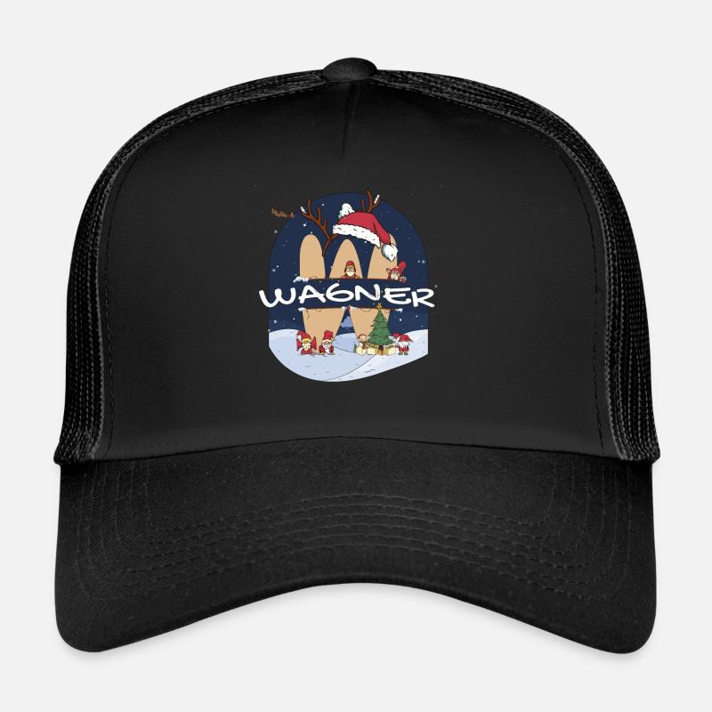 Impressionnant nom Wagner w chapeau de père Noël dans le thème de Noël Casquette trucker 