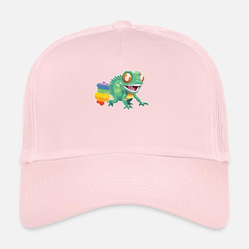 Caméléon Caméléon Drôle Rainbow Pet Casquette trucker 