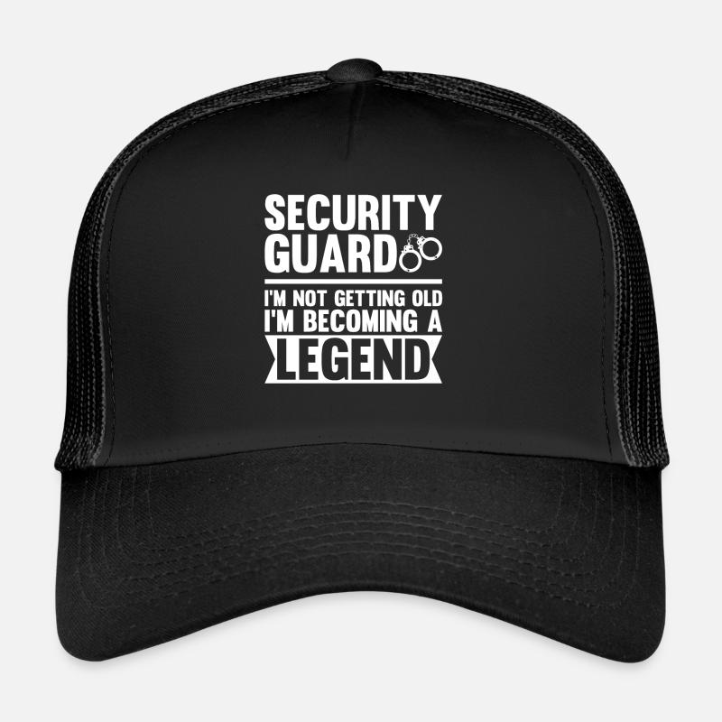 Security Kleidung Security Zubehör - Trucker Cap - Schwarz/Schwarz