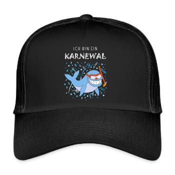 Ich bin ein Karnewal Konfetti Tauchen Strandurlaub - Trucker Cap - Schwarz/Schwarz - Vorne