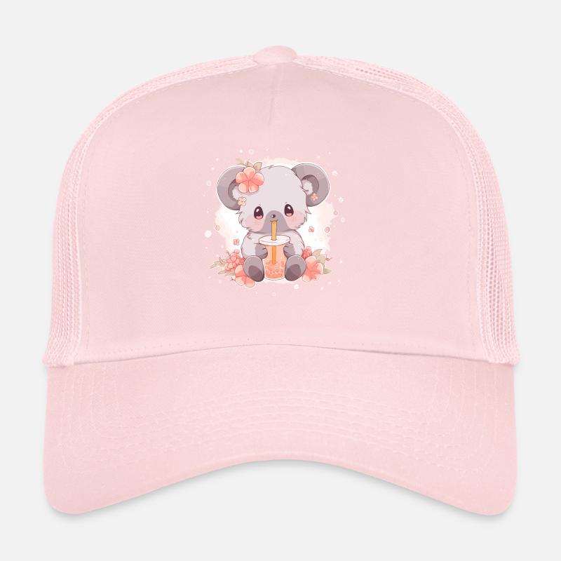 Kawaii Koala Boissons Boba Bubble Tea Chibi Casquette trucker 