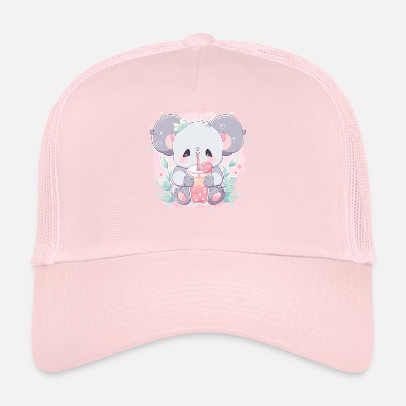 Kawaii Koala trinkt Boba Bubble Tea Chibi Trucker Cap