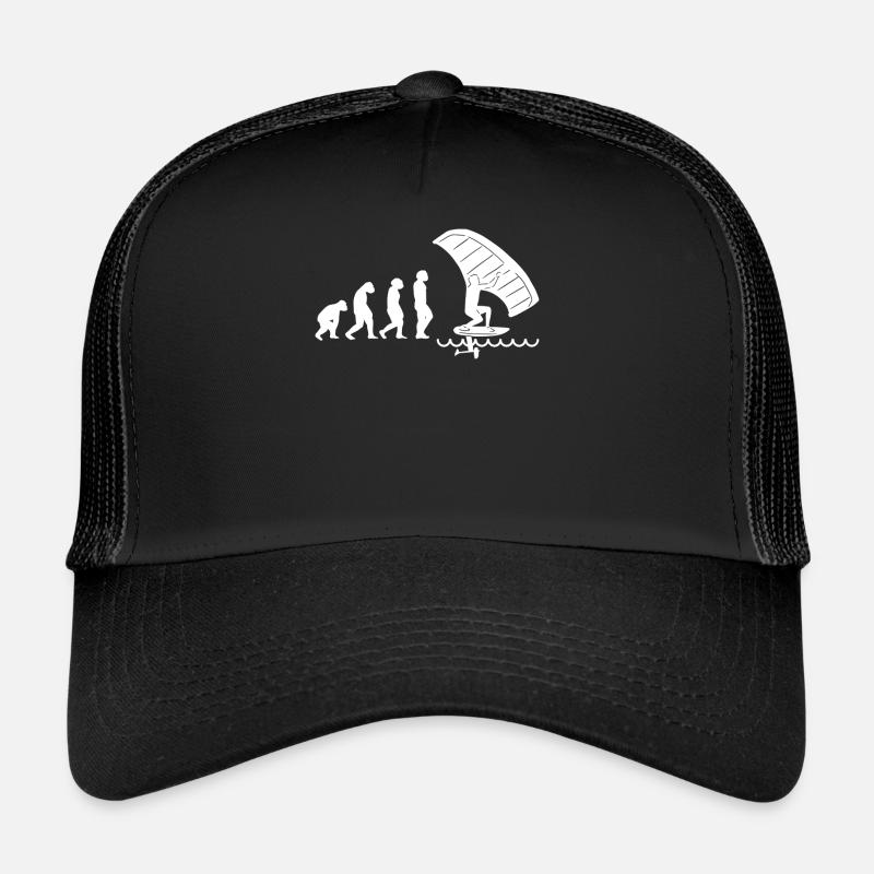 Wingfoil-Surfer Wingfoiling Hydrofoil Evolution - Trucker Cap - Schwarz/Schwarz
