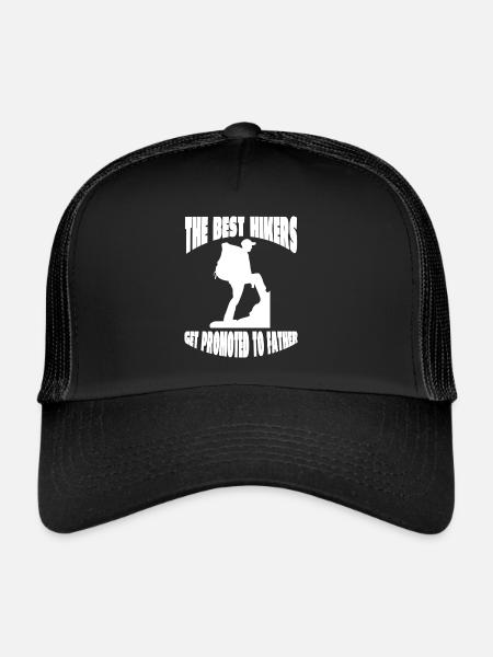 Hiking Hiking Mountain Hiking Mountain Hikers - Trucker Cap - black/black - Front