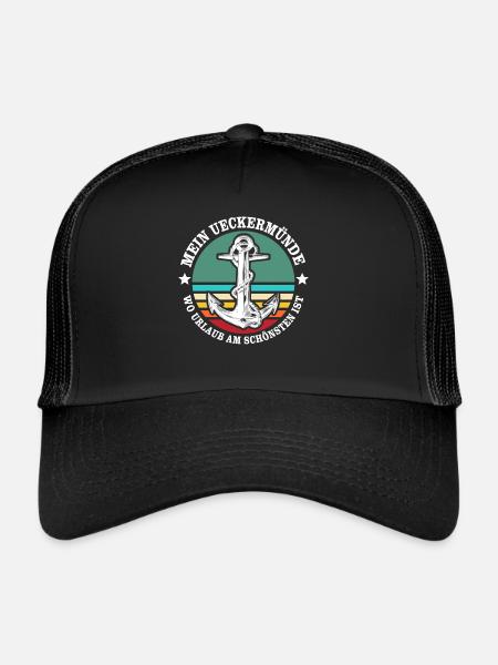 Ueckermünde Urlaub - Trucker Cap - Schwarz/Schwarz