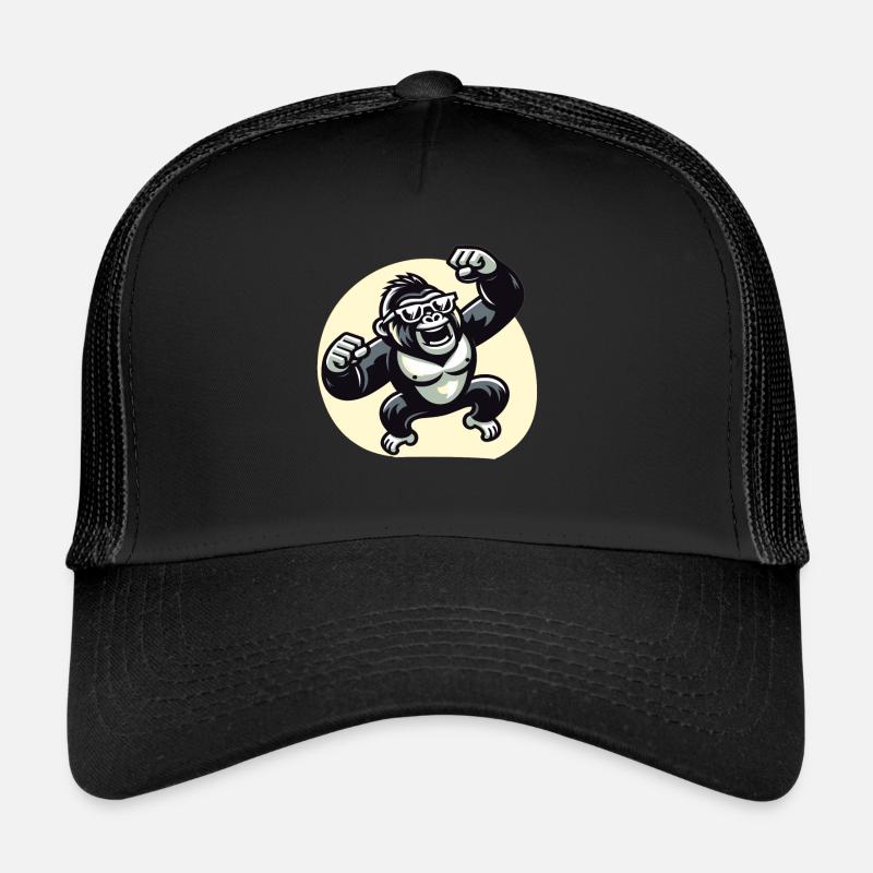 Gorille avec lunettes de soleil Casquette trucker 