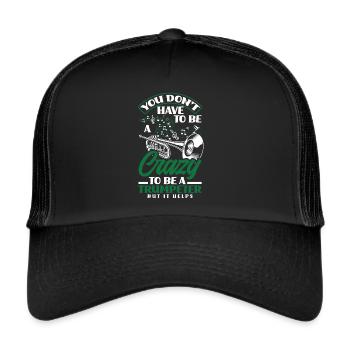 Trompete Trompeter Trompeten Spieler - Trucker Cap - Schwarz/Schwarz - Vorne