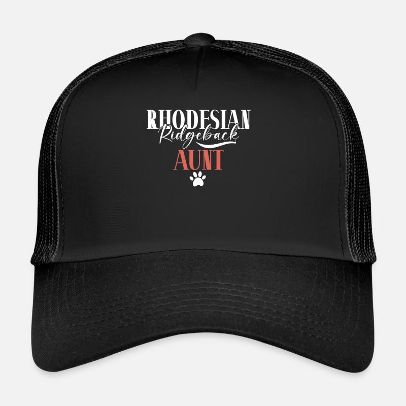 Rhodesian Ridgeback Gifts - Trucker Cap - Schwarz/Schwarz