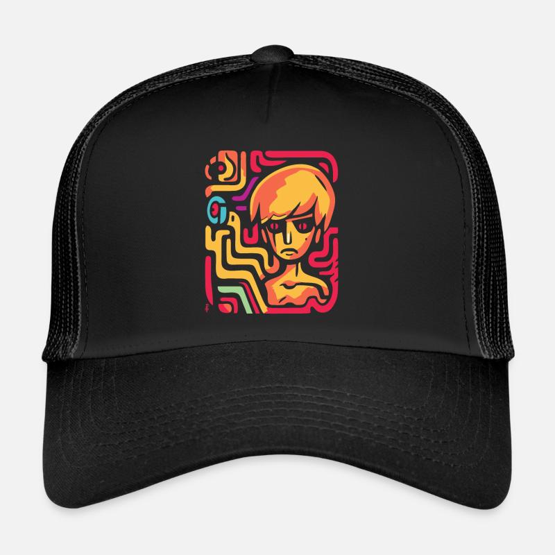 Art abstrait : Labyrinthe de l’ Casquette trucker 