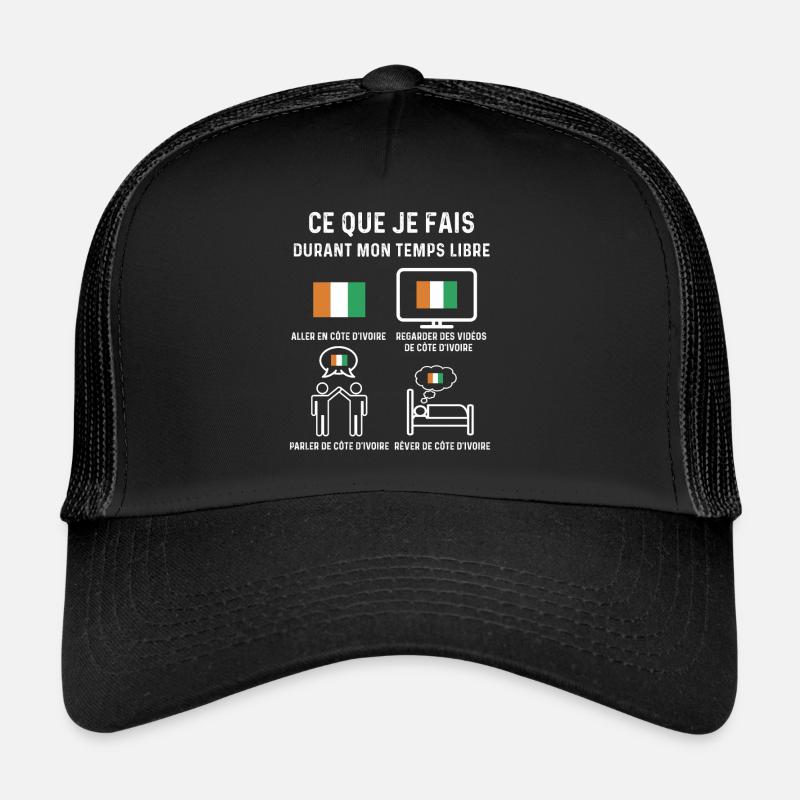 côte d'ivoire temps libre cadeau Casquette trucker 