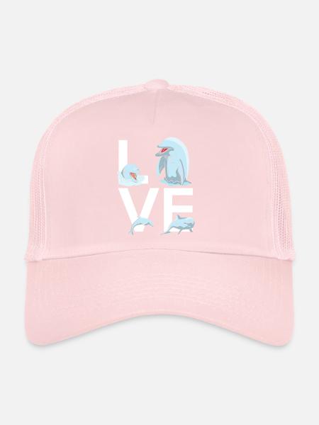 Dolphin Love - Trucker Cap - Hellrosa - Vorne