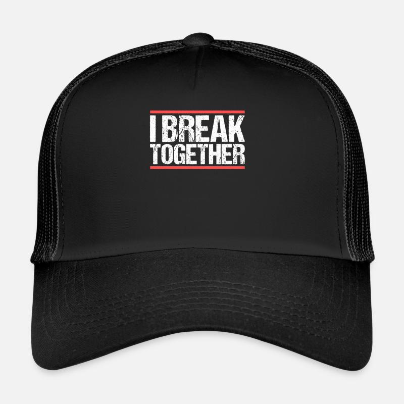 I break together Denglisch - Trucker Cap - Schwarz/Schwarz