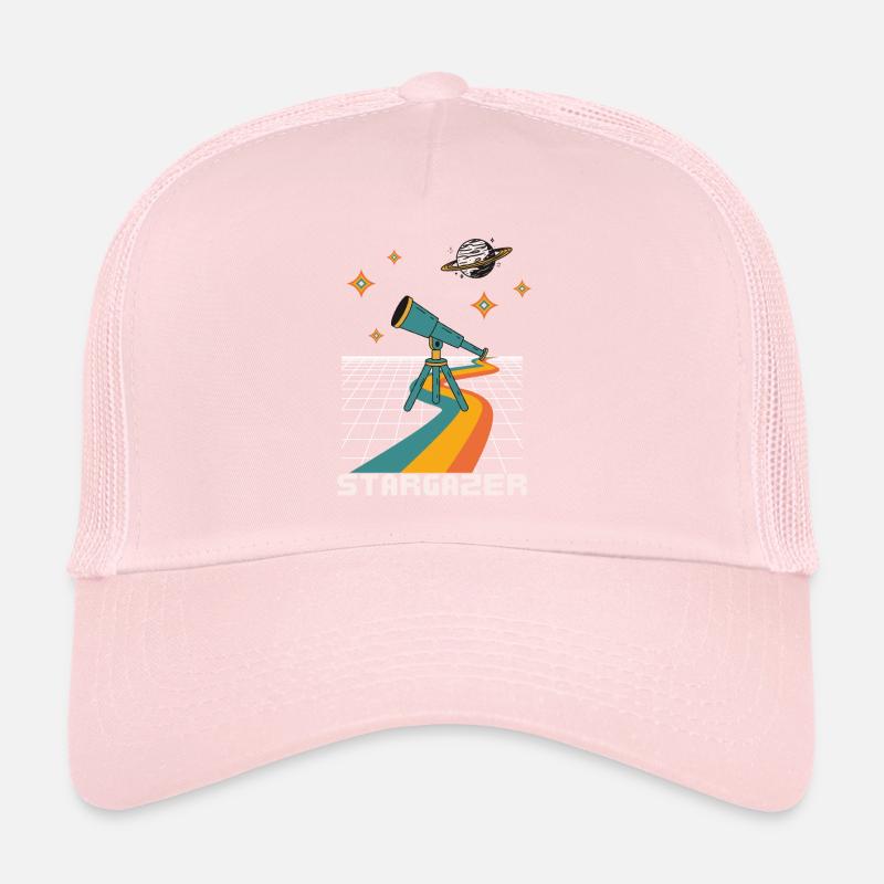 Stargazer, Astronomy, Retrofutiristics, Night Sky Trucker Cap