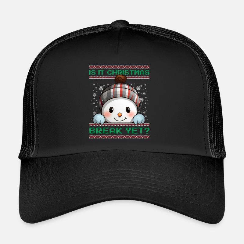 C’est déjà les vacances de Noël ? Professeur de bonhomme de neige mignon Casquette trucker 