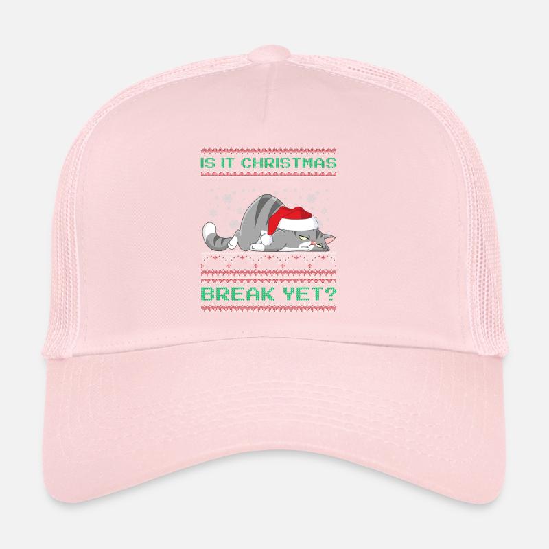 C'est déjà les vacances de Noël ? Chat fatigué pour professeur Casquette trucker 