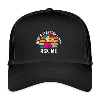 Housekeeping Week Gifts Cleaning Lover - Trucker Cap - black/black - Front
