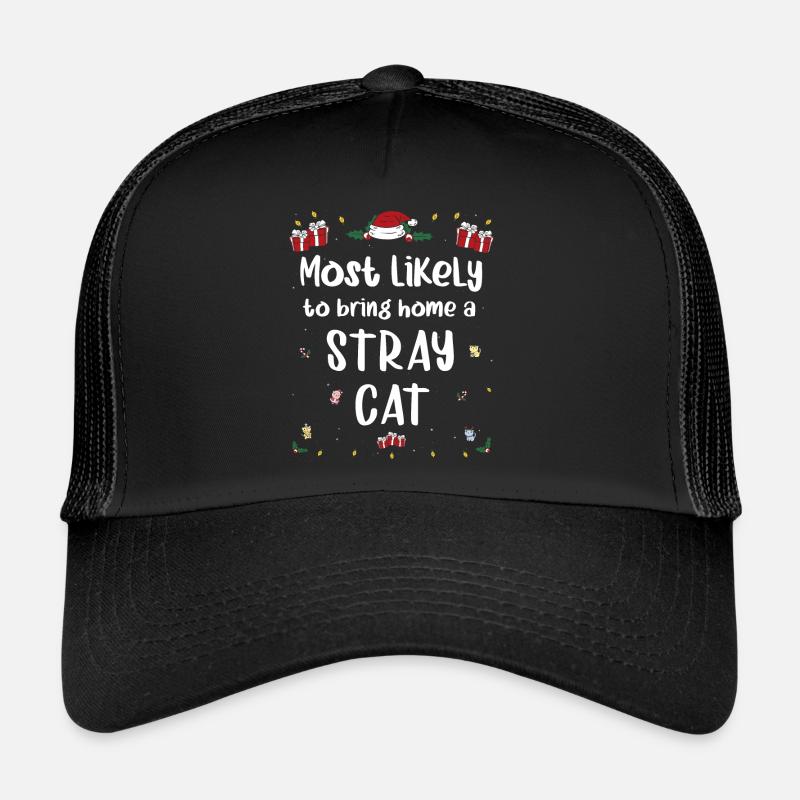 Most Likely To Bring Home A Stray Cat Christmas Trucker Cap