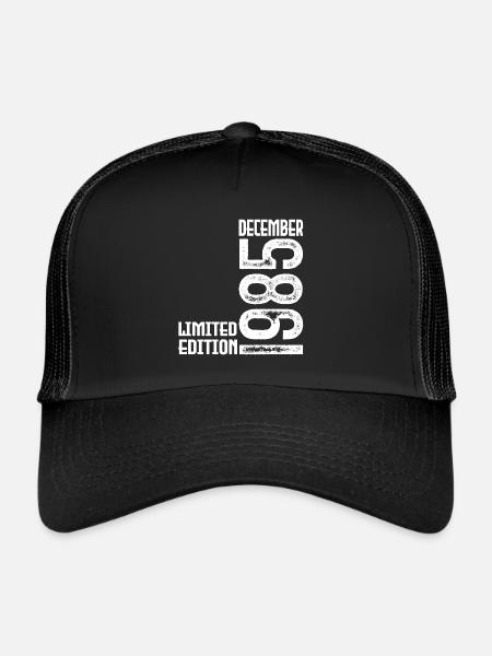 Cadeau Anniversaire Décembre 1985. Decembre 1985. - Casquette trucker  - noir/noir - Devant
