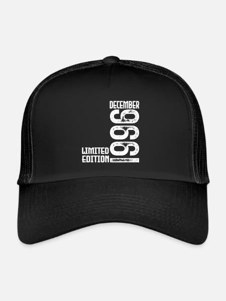 Cadeau Anniversaire Décembre 1996. Decembre 1996. - Casquette trucker  - noir/noir - Devant