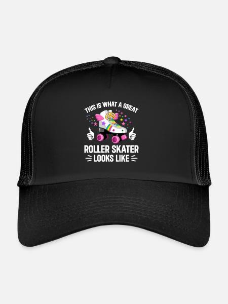 Roller Skating Roller Skater - Great Roller Skater - Trucker Cap - black/black - Front