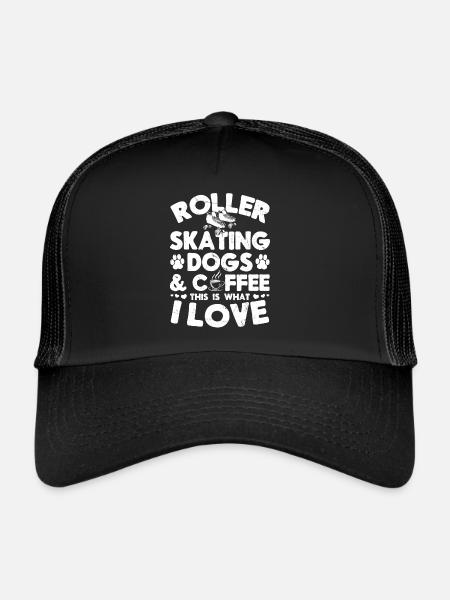 Patins à roulettes Patins à roulettes et propriétaire de chien - Casquette trucker  - noir/noir - Devant