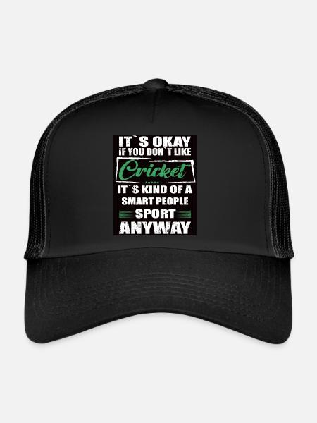 Ce n’est pas grave si vous n’aimez pas le cricket - Casquette trucker  - noir/noir - Devant
