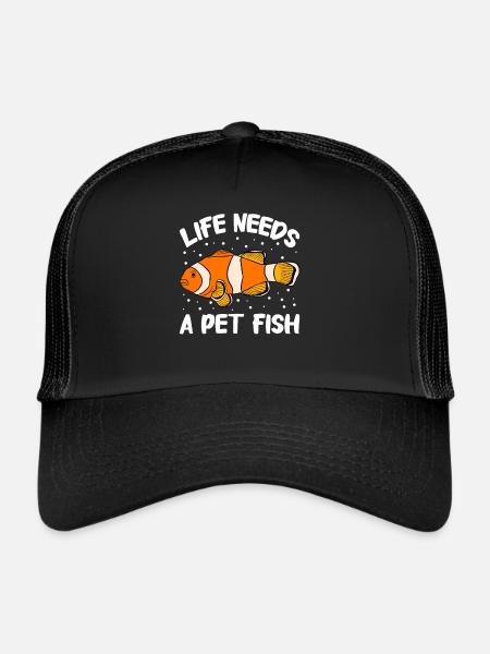 Aquariophilie, Pisciculture, Aquariophiles - Casquette trucker  - noir/noir - Devant