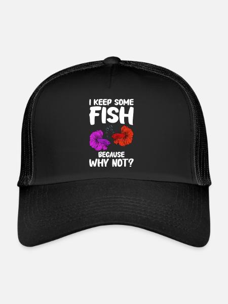 Aquariophilie, Pisciculture, Aquariophiles - Casquette trucker  - noir/noir - Devant