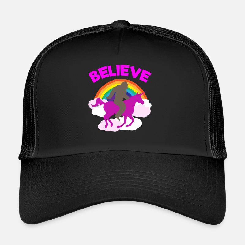 Glaube an Magie Einhorn Bigfoot Mix Trucker Cap