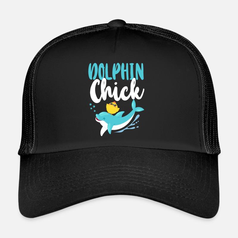 Dolphin Chicken Dolphin Chick Trucker Cap
