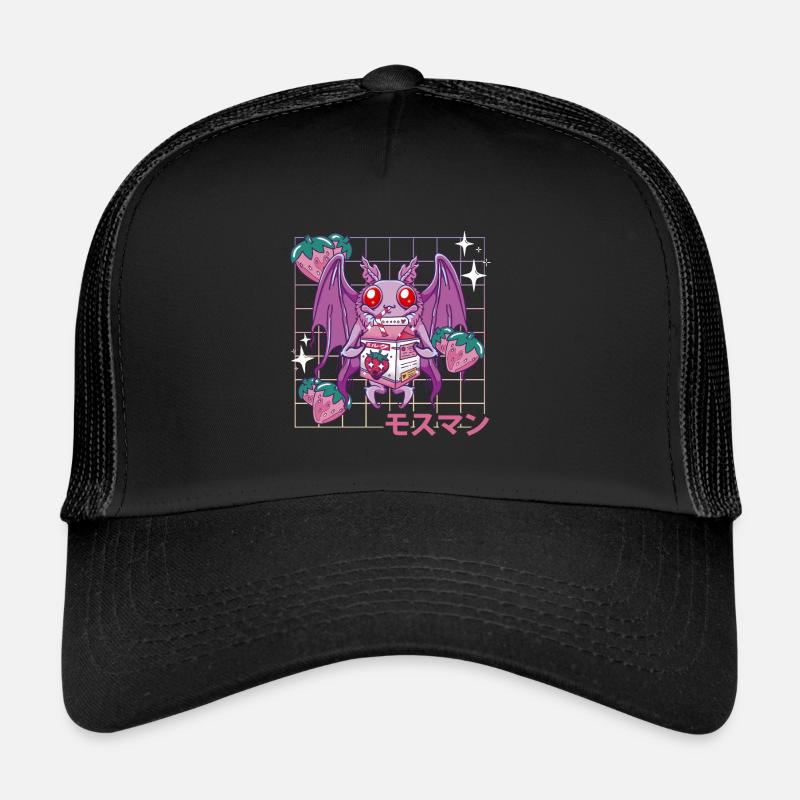 Mothman Strawberry Milk Shake - Trucker Cap - Schwarz/Schwarz