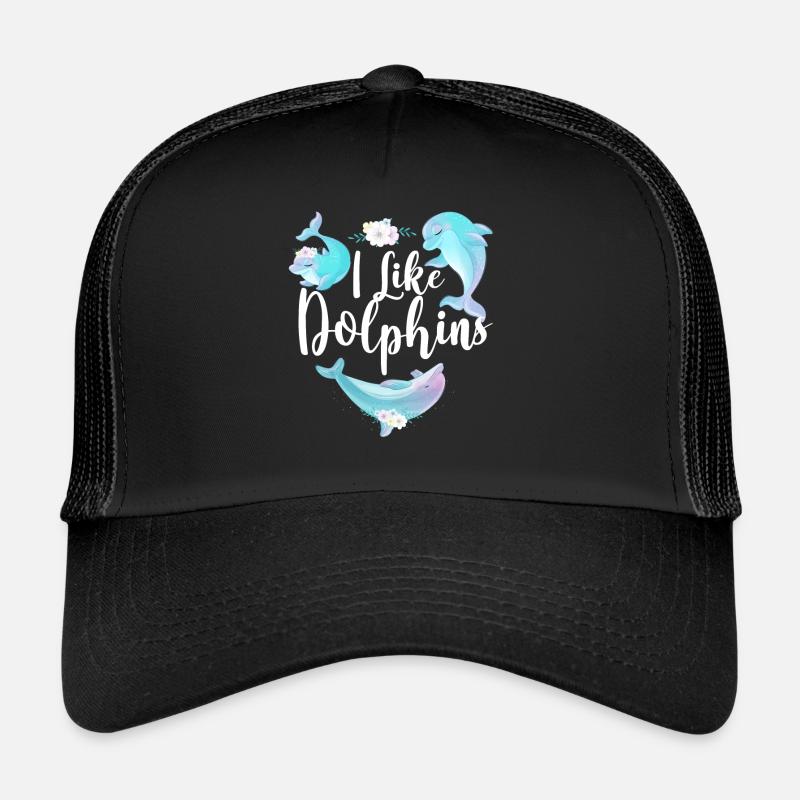 Dolphin I Like Dolphins Trucker Cap