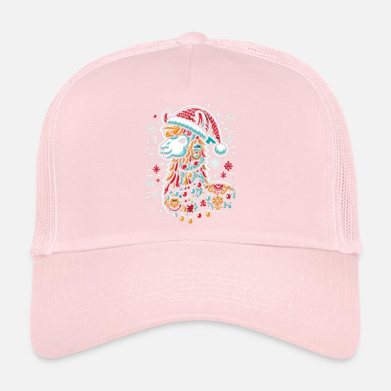 Lama de Noël : Joyeux Noël Casquette trucker 