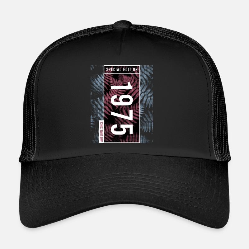Special Edition 1975 Geburtstag Urban Graphic - Trucker Cap - Schwarz/Schwarz