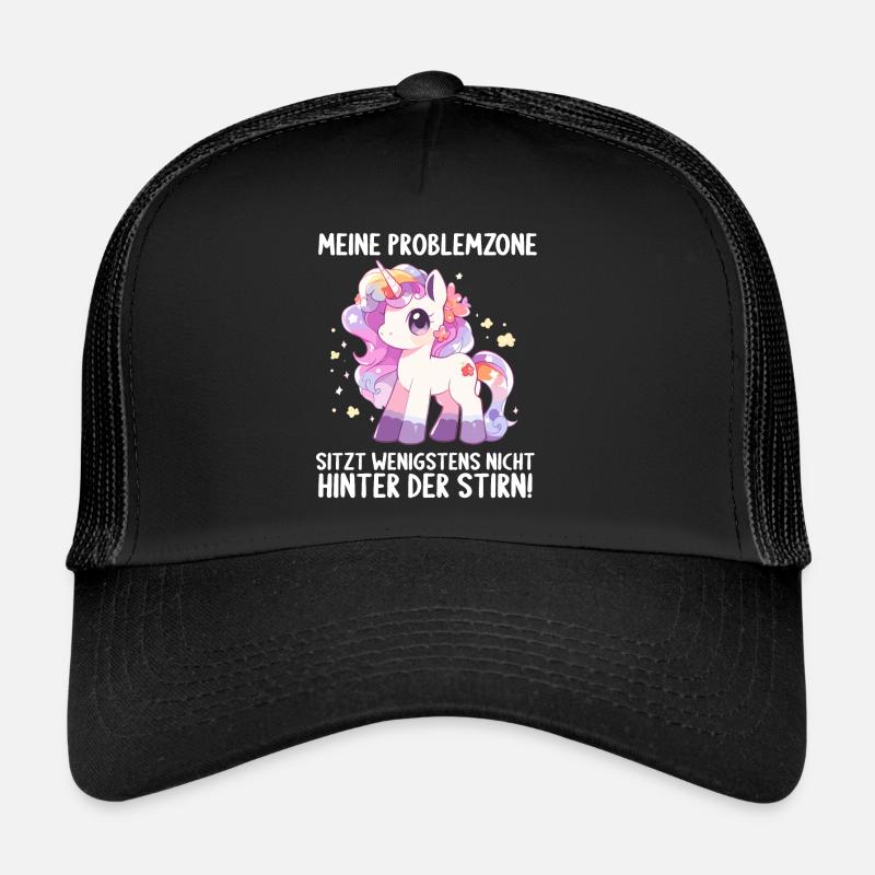 Meine Problemzone sitzt nicht hinter der Stirn - Trucker Cap - Schwarz/Schwarz