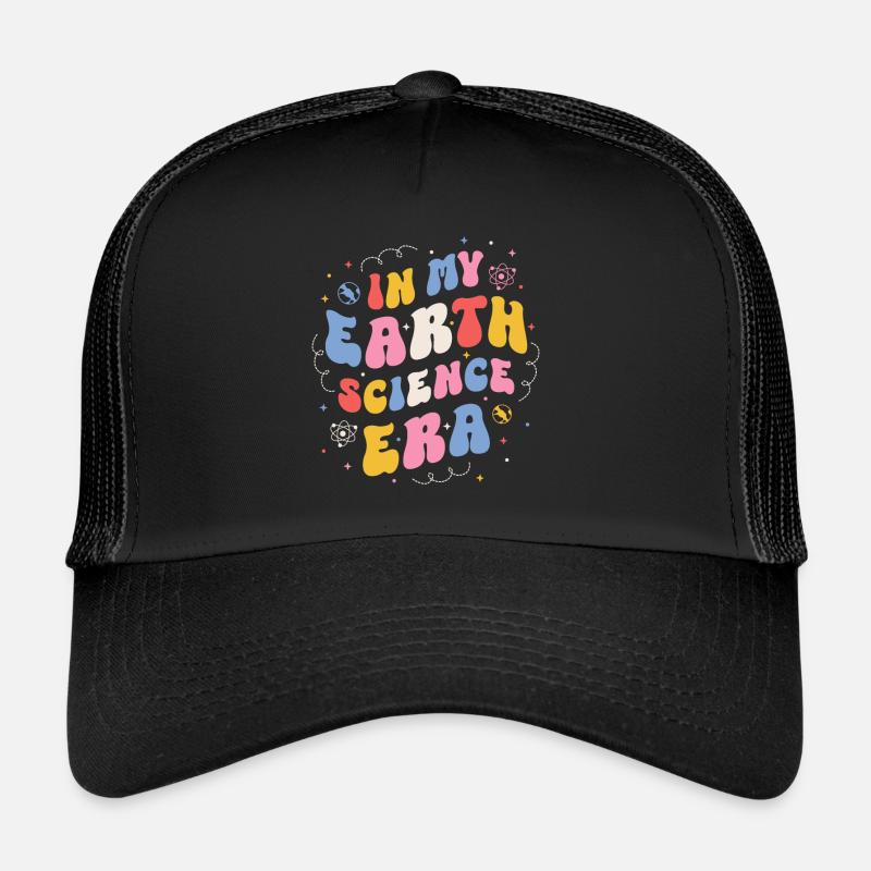 Studentin der Geowissenschaften Groovy Vintage - Trucker Cap - Schwarz/Schwarz