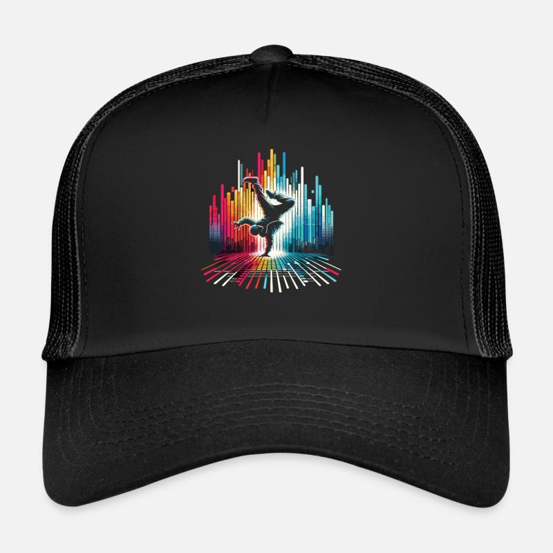 Breakdance Breakdancer Breakdance Kinder - Trucker Cap - Schwarz/Schwarz