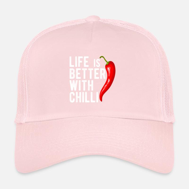 La vie est plus belle avec le piment pepperoni jalapeno schar Casquette trucker 