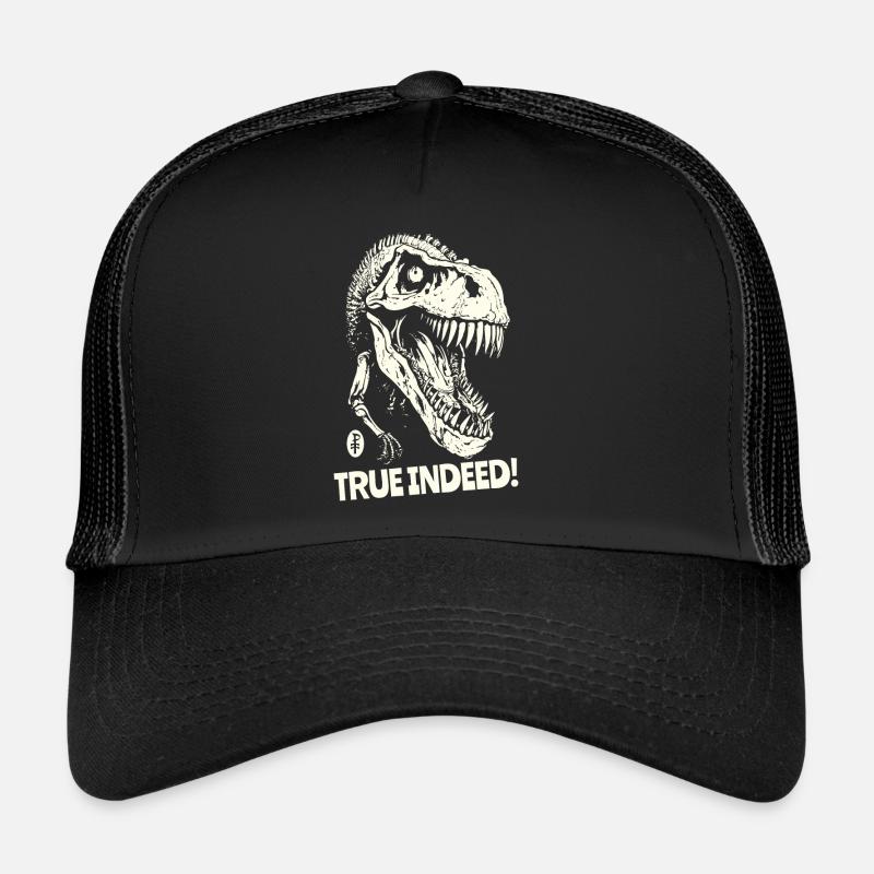 Wahrlich, ein Dinosaurierschädel - Trucker Cap - Schwarz/Schwarz