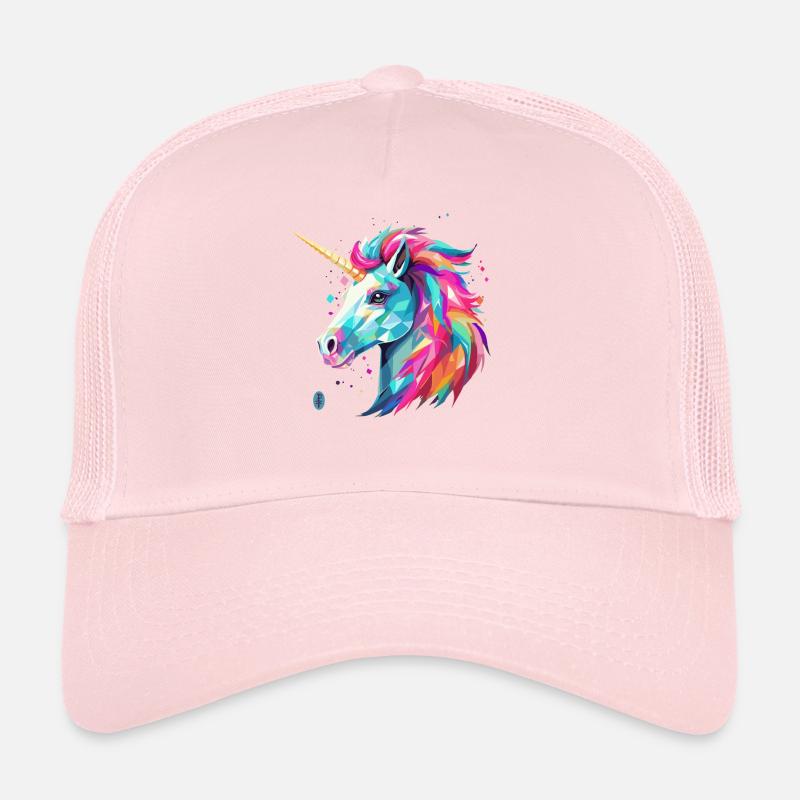 Licorne dans le style du verre Casquette trucker 