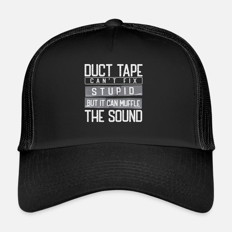 Duct Tape Panzertape Handwerker Klebeband - Trucker Cap - Schwarz/Schwarz
